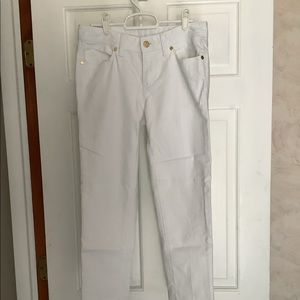 Tory Burch cropped white jeans